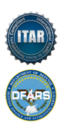 ISO9001 ITAR DFARS &amp; AS9100 Compliance Badges